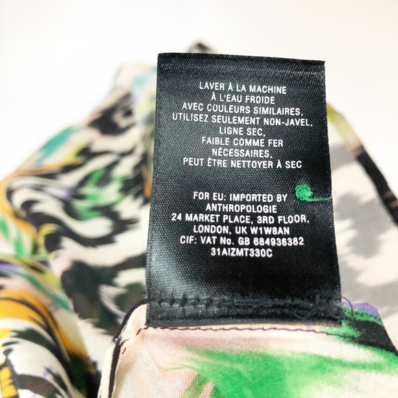 Vanessa Virginia Sveta Silk Ikat Peasant Top Med - Picture 6 of 7